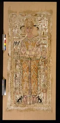 Shroud depicting the deceased, a man named Nespatawi, as Osiris, flanked by attendant gods and symbols